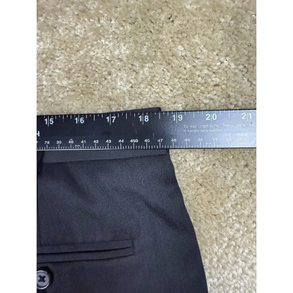 Perry Ellis Portfolio Men’s Dress Pants 36 x 29 Classic Fit Black Pleated A262